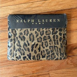 NEW Vintage Ralph Lauren Aragon Leopard Twin Flat Sheet